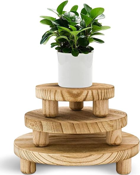 Flower Pedestal, Plant Stool, Flower Shelf, Wooden Plant Stand, Modern Plant Stand, Wooden Plant Stands, Outdoor Living Decor, Wood Plant Stand, Patio Plants