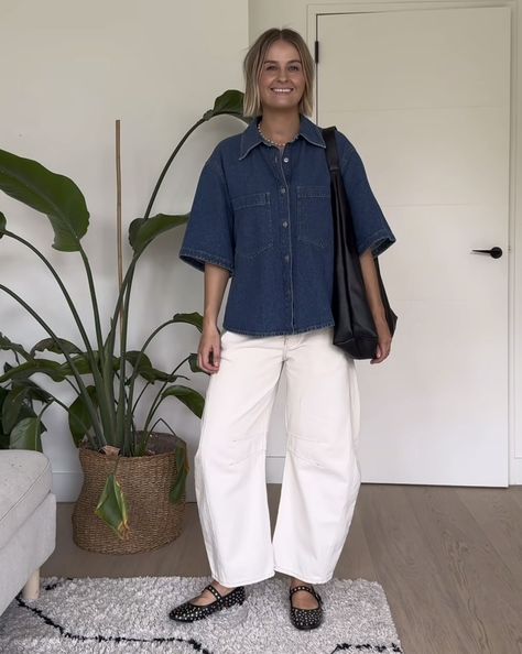 White Barrel Jeans Outfit, White Baggy Jeans Outfit, Barrel Jeans Outfit, 2023 Outfits, Barrel Jeans, White Jeans Outfit, Comfy Outfit, Style Aesthetic, Jeans Outfit