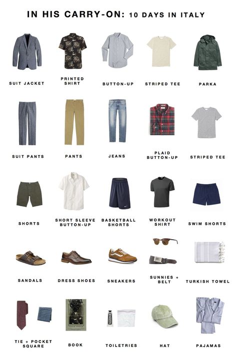 Men’s Packing List For Italy, Men’s Outfits For Italy, Men’s Travel Capsule Wardrobe, Italy Packing List Men, What To Pack For Italy Men, Mens Italy Vacation Outfits Fall, Italy Trip Outfits Men, Rome Italy Outfits Men, Men’s Italy Outfits