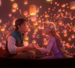 Rapunzel and Flynn from Tangled - gotta love the sky lantern boat scene--"At last I see the light!..." Rapunzel Y Flynn, Disney Princess Films, Disney Playlist, Tangled Lanterns, Disney Amor, Tangled Movie, Tangled 2010, Rapunzel And Flynn, Rapunzel And Eugene