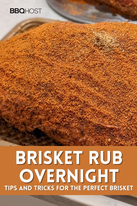 When cooked to perfection, beef brisket is a delicious cut of meat that everyone loves. In the South, a popular way to cook it is by slowly smoking it on a grill. Applying a brisket rub beforehand enhances the flavor. Whether you use a dry rub or a wet rub, timing is key. Should you apply the rub overnight? This article explores the pros and cons of using a brisket rub overnight to achieve a tender juicy smoked brisket for your next barbecue. Smoked Brisket On Charcoal Grill, Brisket Brine Smoked, Cooking A Brisket On The Grill, Rub For Brisket Smokers, Grilling Brisket On Gas Grill, Brisket Recipes Smoked Grill, How To Cook A Brisket In A Smoker, Beef Brisket Recipes Oven Dry Rub, How To Season Brisket