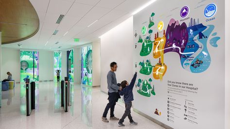 Seattle Children's Hospital Building Care Wayfinding - SEGD - Designers of Experiences Hospital Building, New Front Door, Campus Map, Kindergarten Design, Children Hospital, Wayfinding System, Hospital Design, Thermal Comfort, Healthcare Design