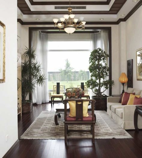 Dark Hardwood Floors in Traditional Living Room - Trendir Dark Wood Floors Living Room, Dark Wooden Floor, Living Room Coastal, Living Room Wood Floor, Farmhouse Style Living Room, Light Hardwood, Dark Hardwood, Hardwood Floors Dark, Dark Floors