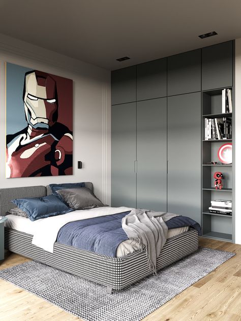 Teenager Bedroom Boy, Teenage Boy Room, Boys Room Design, Boy Bedroom Design, Kids Interior Room, Teenage Bedroom, Modern Bedroom Design, Boy Bedroom, Kids Room Design