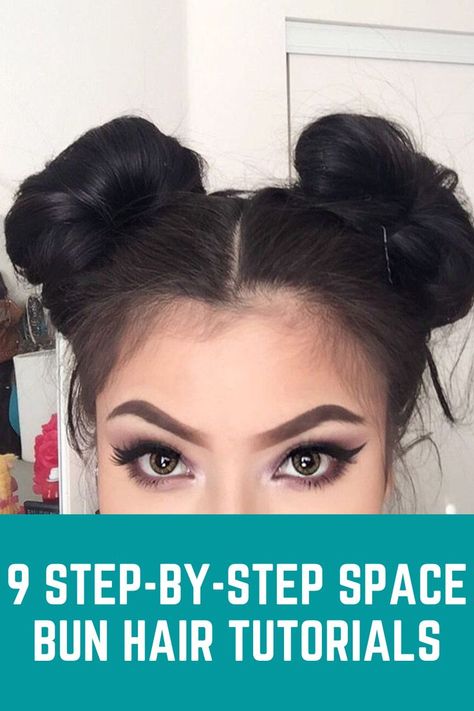 Space Bun Hairstyles, Space Buns Hair, Two Buns Hairstyle, Fine Hair Men, Space Bun, Space Hair, Fine Hair Styles For Women, Short Layered Bob Hairstyles, Styles Hairstyles