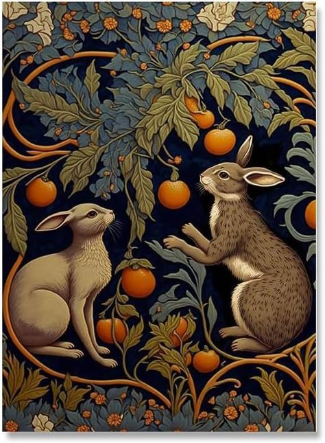 Famous William Morris Posters William Morris Prints Rabbits Fruits Wall Art William Morris Canvas Painting For Home Decor Pictures 50x70cm No Frame : Amazon.ca: Home Wild Animal Pictures, Gothic Botanical, Canvas Painting For Home Decor, William Morris Prints, Rabbit Artwork, Painting For Home Decor, Deer Animal, Fruit Wall Art, Rabbit Painting