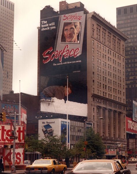 Broadway, ca. 1983--Times Square Blue Scarface Movie, Manhattan Times Square, Old New York, Trading Places, Broadway Nyc, Tony Montana, Goodfellas, Al Pacino, Vintage New York