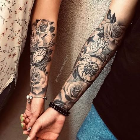 Unique Half Sleeve Tattoos, Tattoos For Women Half Sleeve, Forearm Sleeve Tattoos, Forearm Tattoo Women, Half Sleeve Tattoos, Tattoos For Black Skin, Arm Sleeve Tattoos, Shoulder Tattoos For Women, Best Sleeve Tattoos