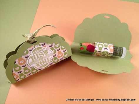 Pal Guest Stamper: Bobbi M. - Stampin' Up! Demonstrator - Mary Fish, Stampin' Pretty Blog, Stampin' Up! Card Ideas & Tutorials Makeup Christmas Gifts, Lip Balm Packaging, Mary Fish, Stampin Pretty, Lip Balm Holder, 3d Paper Crafts, Craft Sale, Gift Card Holder, Homemade Gifts