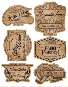 Potion Bottle Labels, Harry Potter Potion Labels, Floo Powder, Imprimibles Harry Potter, Harry Potter Bday, Harry Potter Printables, Harry Potter Potions, Potion Labels, الفن الرقمي