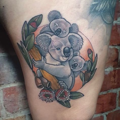 koala tattoo • Instagram Koala Tattoo, Koala Drawing, Beer Tattoos, Australian Tattoo, Bear Artwork, Aboriginal Culture, Grey Fur, National Animal, Baby Koala