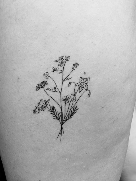 Ophelias Flowers Tattoo, Ophelia Tattoo Flowers, Rue Flower Tattoo, Hamlet Tattoo Ophelia, Ophelia Flowers Tattoo, Hamlet Ophelia Tattoo, Fennel Flower Tattoo, Tattoo Loved One Died, Withered Flower Tattoo