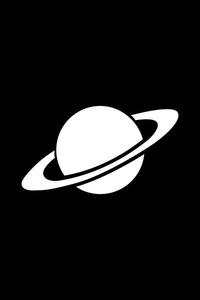 A simple icon of a planet with rings commonly seen in outer space, more specifically our solar system. This planet is referred to as Saturn and is a gas giant with many terrestrial moons. If the wonders of the stars, galaxy and cosmos fascinate you then yo Planet Cincin, Saturn App Icon, Saturn Black And White, Star Icon Black, Space App Icons, Moon App Icon, Saturn Icon, Black Icons For Apps, Saturn Logo