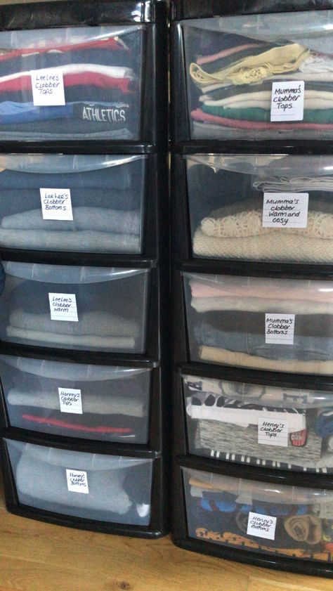 Camping clothes storage hack Camping Storage Ideas Tent, Camper Clothes Storage Ideas, Camping Clothes Storage, Camp Packing Hacks, Semi Truck Living, Apartment Bedroom Closet, Outdoor Closet, Bedroom Closet Ideas, Diy Clothes Storage