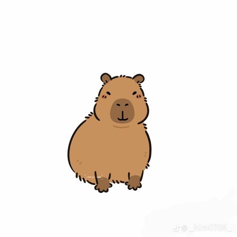 Capybara Drawing Art, Capybara Drawing, Capybara Illustration, Fluffy Puff, Sketchbook Art Inspiration, Art Sketchbook, Spirit Animal, Drawing Reference, Art Sketches