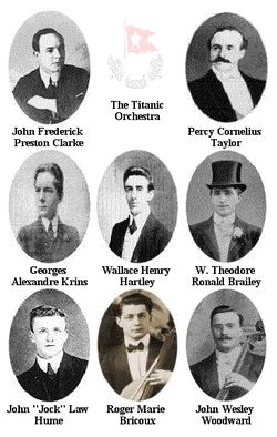 All eight of these men died the night of April 15,1912. They were some of the unsung hero's of Titanic. Instead of fleeing for their lives they stayed and played music to keep the passengers calm. They will be forever remembered by their acts of courage that fateful night. Strange Incidents, Titanic Real, Nearer My God To Thee, Titanic Underwater, Real Titanic, Titanic Photos, Titanic Artifacts, Titanic Sinking, Titanic Facts