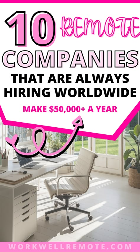 Find out which remote companies are hiring and explore fully remote jobs with high paying opportunities. Whether you have experience or not, discover the best remote jobs 2024 and remote work from home jobs that suit your career goals. Start your work from home career today with remote jobs no experience needed and unlock exciting work from home careers! Remote Healthcare Jobs, Creative Remote Jobs, Wfh Jobs No Experience, Remote Jobs No Experience 2024, Remote Jobs No Experience, Wfh Jobs, Best Remote Jobs, Wfh Job, Amazon Jobs