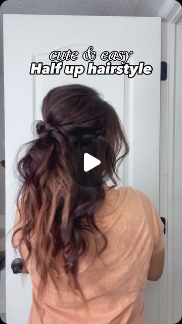 Amelia Gaerte on Instagram: "—Cute & easy half up hairstyle tutorial— 👉Save for later & follow for more 🫶  #halfuphairstyle #cutehairstyle #easyhairstyle #hairstyletutorial #quickhairstyles #hairstyleinspo #hairstylereels #hairstyleoftheday #hairstyleidea #hairtipsandtricks" Half Up Half Down Hair How To Tutorials, Half Up Party Hairstyles, Quick Easy Half Up Hairstyles, Half Up Half Down Hairstyle Tutorial, Easy Half Up Half Down Hair Tutorial, Easy Hairstyles Half Up Half Down, Half Up Half Down Easy Hairstyles, Half Up Easy Hairstyles, Half Up Half Down Hairstyles Tutorials