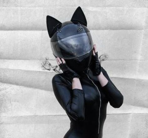 Cat Motorcycle, Badass Motorcycle Helmets, Helmet Drawing, Motorcycles And Scooter, Cat Ear, Biker Chick, Bike Helmet, Motorcycle Helmet, Custom Motorcycles