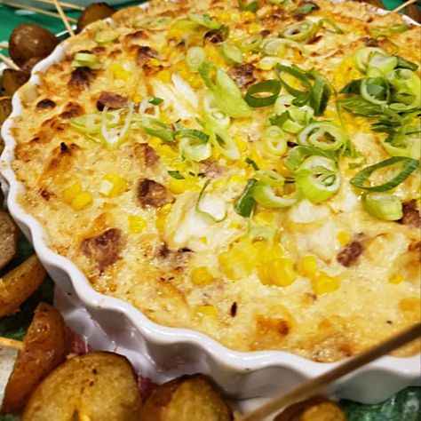 Low Country Crab Dip (As Seen On GMA) Low Country Recipes South Carolina, Low Country Boil Sides, Seafood Dips Recipes, Carolina Recipes, Boil Recipes, Seafood Boil Party, Shrimp Boil Recipe, Seafood Dip, Country Boil