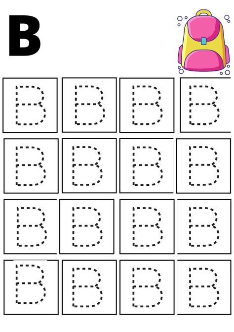 B Letter Worksheet, Letter B Tracing Worksheets Preschool, Letter B Tracing Worksheet, B Tracing Worksheet, Letter B Worksheet, Letter B Tracing, B Worksheet, Handwriting Worksheets For Kindergarten, Preschool Prewriting