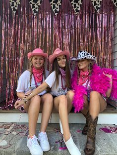 Soirée Texas 🤠 on Pinterest Cowgirl Theme Sorority, Pink Cowboy Halloween Costume, Rounding Up The Best Bid Day, Cowboy Bid Day Theme, Pink Cowgirl Party Ideas, Pink Cowgirl Halloween Costumes, Pink Cowboy Costume, Cowgirl Bid Day Theme, Cowgirl Sorority Theme