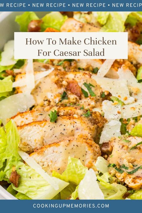 Wondering how to make chicken breast for caesar salad? I'm sharing two of my favorite ways on the blog!  Check out the full recipe today! How To Make Chicken For Salad, Chicken For Chicken Caesar Salad, Seasoned Chicken For Salads, Chicken For Cesar Salad, Cesar Chicken Recipes, Chicken Seasoning For Caesar Salad, Caesar Salad Chicken Seasoning, Chicken Seasoning For Salads, Chicken Marinade For Caesar Salad