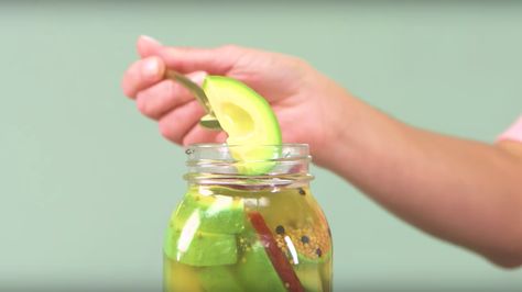 Avocado pickles are becoming a trendy and unique new take on the avocado. Learn about the simple recipe here. Pickled Avocado Recipe, Avocado Pickles, Ultimate Meatloaf Recipe, Toast Avocado, Vitamin B 12, Avo Toast, Avocado Health Benefits, B 12, Avocado Recipes