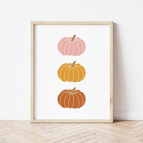 Boho Pumpkins, Funny Bathroom Art, Boho Halloween, Pumpkin Printable, Chic Halloween, Fall Wall Art, Halloween Poster, Halloween Digital, Paper Flowers Diy