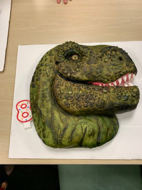 Dinosaur Cake Tutorial, Jurassic Party Ideas, T Rex Cake, Jurassic World T Rex, Jurassic World Movie, New Jurassic World, Vanilla Bean Buttercream, 8th Birthday Cake, Buckwheat Cake