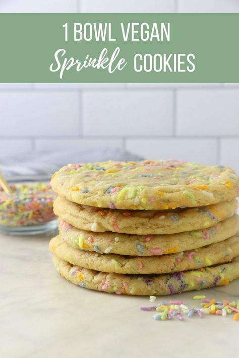 1 Bowl Vegan Sprinkle Cookies - Labeless Nutrition Refined Coconut Oil, Sprinkle Cookies, Super Bowl Sunday, Vegan Cookies, Bowls Recipe, Sweet Life, Safe Haven, Perfect Food, My Day