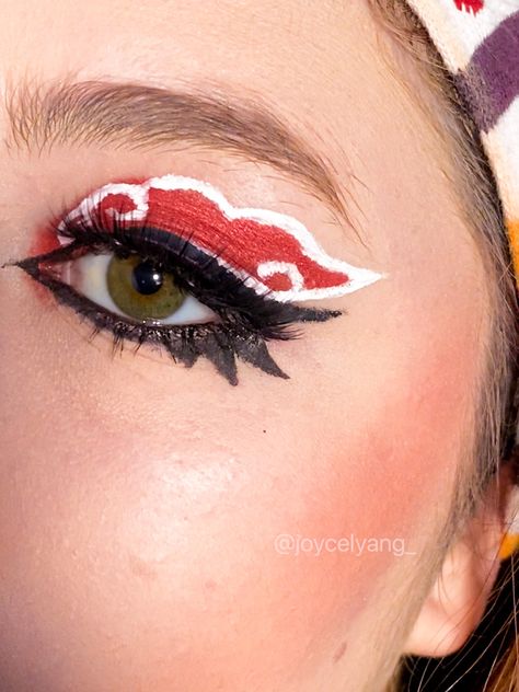 Artistic akatsuki makeup inspiration, follow me on instagram @joycelyang_ Akatsuki Makeup Inspired, Akatsuki Makeup, Halloween Simples, Anime Cosplay Makeup, Makeup Inspired, Anime Makeup, Face Art Makeup, Minimal Makeup, Makeup Tutorial For Beginners