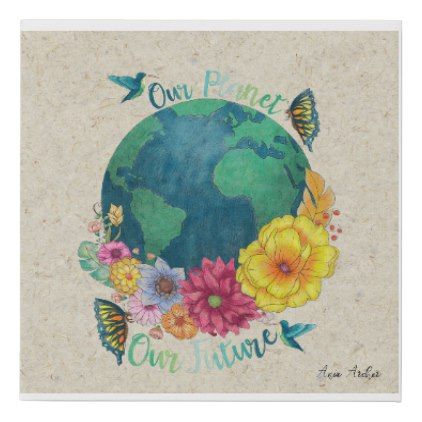 Our Planet Our Future - Art Print Save Earth Aesthetic, Save Earth Posters Aesthetic, Save Our Planet Art, Earth Poster Drawing, Save The Planet Illustration, Our Earth Our Future Drawing, Save Planet Earth Posters, Save Earth Posters, Earth Day Drawing