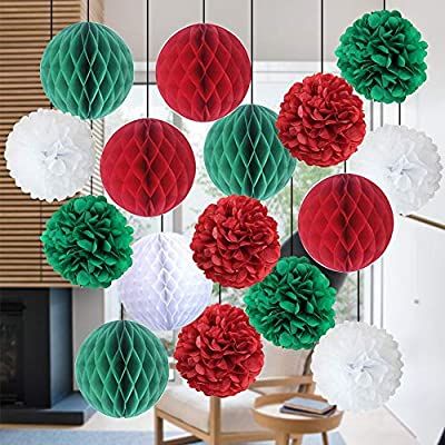 Paper Balls Hanging Decoration, Paper Balls Hanging, Mimi Birthday, Flower Balls, Paper Pom Pom, Paper Christmas Decorations, Paper Fan, Paper Balls, Tissue Paper Pom Poms