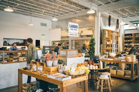 Is This the Future of Brick-and-Mortar Grocery Shopping? | Architectural Digest Whole Foods Grocery Store, Grocery Market, Grocery Store Design, Food Retail, Store Interiors, Health Shop, Interior Display, The Shed, Retail Store Design