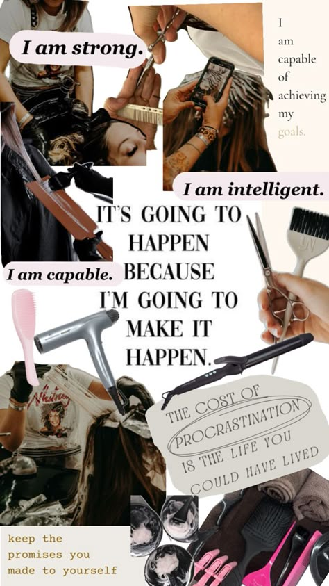 Cosmo Aesthetic, Hair Salon Aesthetic, Cosmetology Kit, Angel Aesthetics, Cosmetology Aesthetic, Hairstylist Career, Cos Clothes, Success Vision Board, Hair Extensions Business