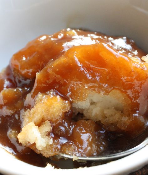 Caramel Dumplings - Monday Sunday Kitchen Caramel Dumplings, Sunday Dessert, Sweet Dumplings, Dumpling Recipe, Pudding Desserts, Bread Pudding, Favorite Desserts, No Bake Desserts, Remember This