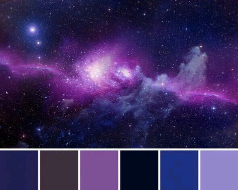 Galaxy Wedding, Galaxy Colors, Galaxy Theme, Design Seeds, Color Balance, 판타지 아트, Design Case, Colour Schemes, Color Pallets