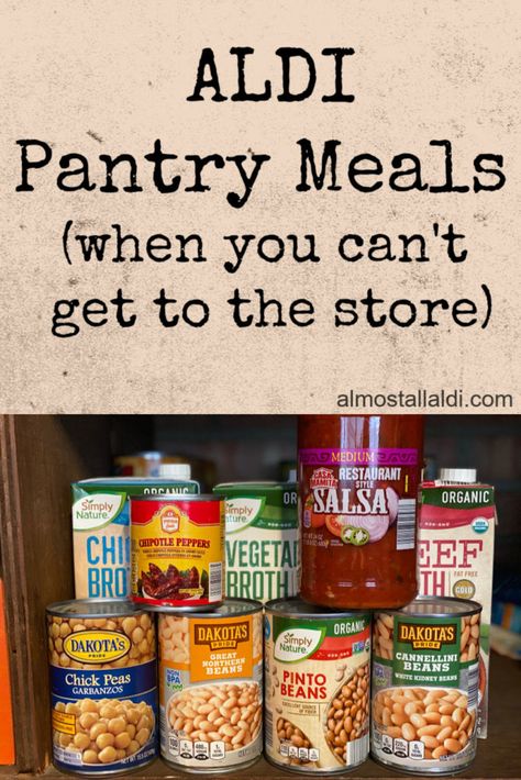 Cheap Pantry Meals, Pantry Meal Kits, Canned Meals, Bag Meals, Pantry Cooking, Resep Makanan Beku, Pantry Meals, Aldi Meal Plan, Olive Oil Bread