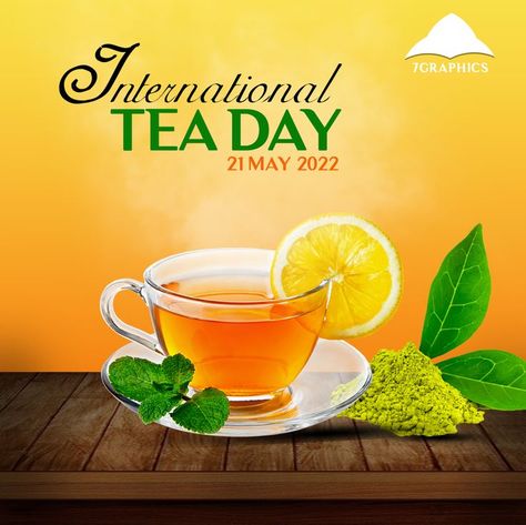 international tea day International Tea Day, Tea Day, Graphic Design Adobe, New Poster, Adobe Photoshop, Poster Design, Photoshop, Graphic Design, Tea