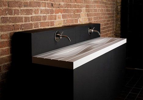 MODERN SINK AND WASH BASIN DESIGNS – ADRIANA SASSOON Modern Wash Basin, Bathroom Sink Fixtures, Organize Kitchen Sink, Unique Bathroom Sinks, Sink Organization Kitchen, Kitchen Sink Organization, Minimalist Bathroom Design, Washbasin Design, Modern Sink