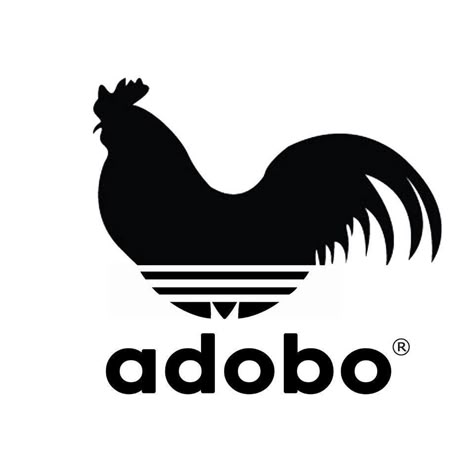 An obvious spoof of the Adidas logo, as a paean to the unofficial national dish of the Philippines. It's actually my favourite dish to experiment with, just because the basic recipe is so forgiving and flexible. I usually switch up the acids and the salty flavours, and don't always sautee, as is traditionally prescribed. I add all manner of veggies too -- olives and mushrooms, mostly, sometimes even grapes. Obviously my specialty. Spoof Logo Design, Group Photo For Gc, Funny Logos, Bottles Decoration Wedding, Logo Parody, Funny Logo, Filo Memes, Funny Words To Say, Filipino Memes