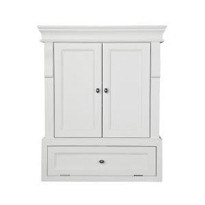 Home Decorators Collection Hampton Harbor 72 in. W x 22 in. D Double Bath Vanity in White with Natural Marble Vanity Top in White-BF-21712-WH - The Home Depot Cabinet Above Toilet, Bathroom Cabinets Over Toilet, Bathroom Storage Wall, Organizing Toiletries, Craftsman Style Doors, Mud Bath, Bathroom Linen Cabinet, Over Toilet, Primary Bathroom