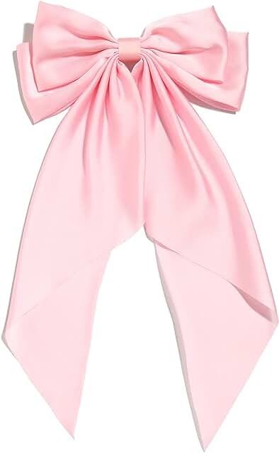 Amazon.ca: Pink Hair Bow - Prime Eligible Pink Hair Bow, Hair Accessories Pins, Barbie Costume, Pink Hair Bows, Hair Clamps, Ribbon Hair Bows, French Barrette, Women Pink, Ribbon Hair