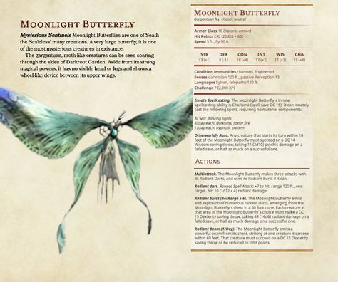 Fey Dragon, Dnd Fey Monsters, Dnd Butterfly, Dnd Insect, Dnd Insect Monsters, Dnd Flying Monsters, Butterfly Dnd Character, Flying Dnd Creatures, Dnd 5e Homebrew Monsters Fey