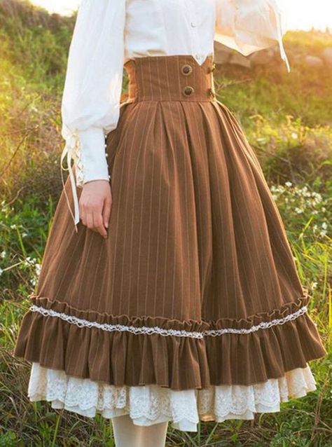 Hoop Skirt Outfit, Petticoat Outfit Casual, Fair Outfits, Old Fashion Dresses, Cottagecore Fashion, Modest Fashion Outfits, Fashion Costume, Western Dresses, Vintage Style Outfits