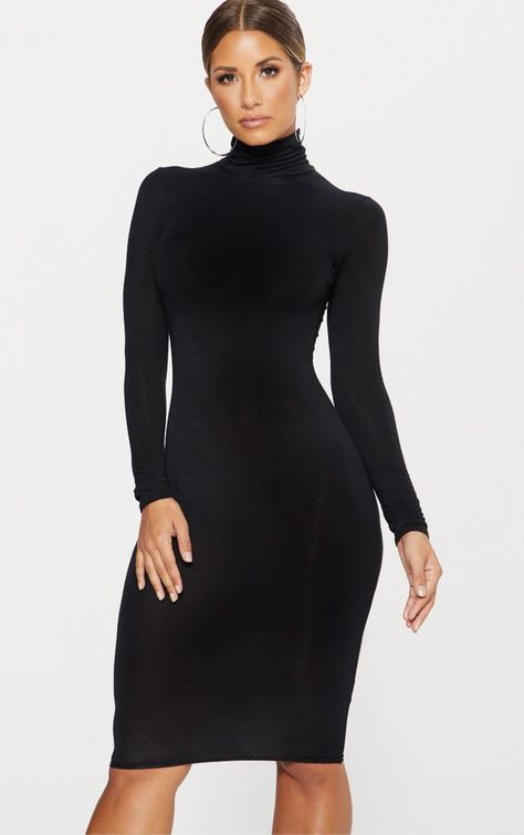 Roll neck jumper dress