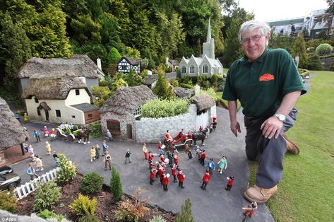 Miniature Houses Model, Model Castle, Village Miniature, Torquay Devon, Mini Bricks, Miniature Village, Model Village, Model Citizen, Gothic Garden