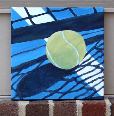 Tennis Painting Ideas, Tennis Painting, Cloth Designing, Tennis Drawing, Tennis Art, Tennis Balls, Painting Class, Painting Art Projects, Painting Canvas