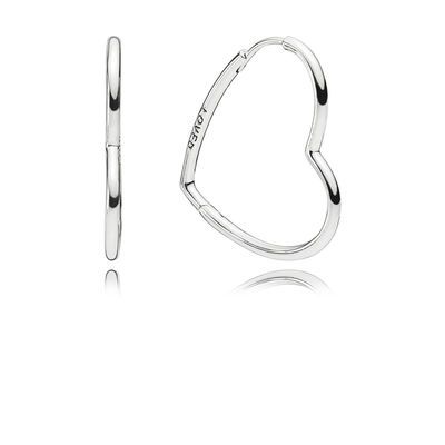 Pandora Asymmetric Hearts Of Love Hoop Earrings - Sterling Silver Pandora Wishlist, Pandora Shop, Modern Hoop Earrings, Pandora Earrings, Hoop Earrings Silver, Heart Hoop Earrings, Heart Shaped Earrings, Ear Piercing, Pandora Bracelets